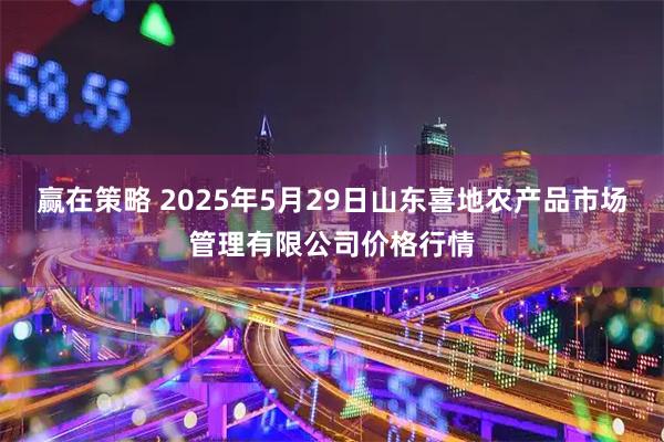 赢在策略 2025年5月29日山东喜地农产品市场管理有限公司价格行情